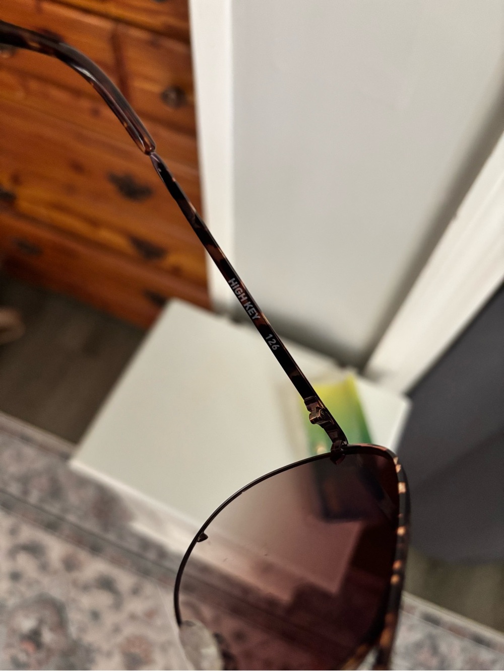 Quay Australia Tortoise Aviator Sunglasses with Brown Gradient Lenses - Picture 3 of 5